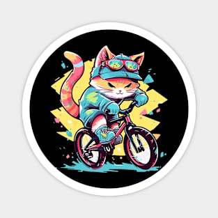 cat biker Magnet